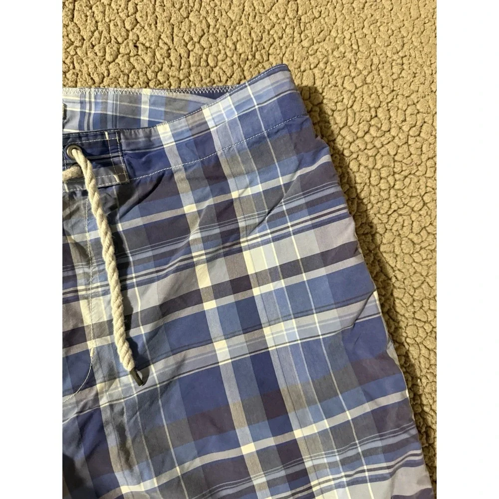 Polo Ralph Lauren Swim Trunks Board Shorts Men's Size 34 Blue Plaid